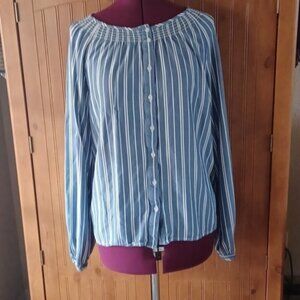DIP Button Down 100% Rayon Blouse